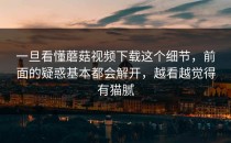 一旦看懂蘑菇视频下载这个细节，前面的疑惑基本都会解开，越看越觉得有猫腻