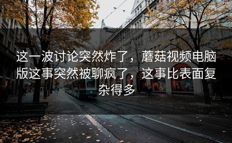 这一波讨论突然炸了，蘑菇视频电脑版这事突然被聊疯了，这事比表面复杂得多  第1张